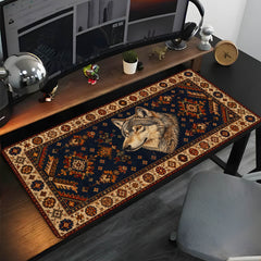 Bozkırın Ruhu: Kurt Motifli Geleneksel Mouse Pad