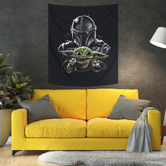 Mandalorian & Baby Yoda Duvar Örtüsü