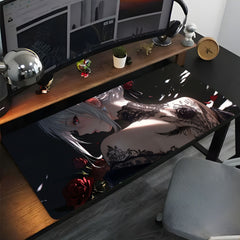Kızıl Gülün Gölgesi: Dark Gothic Anime Mouse Pad