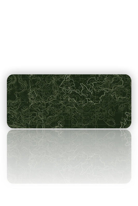Taktik Derinlik: Orman Yeşili Topografik Mouse Pad