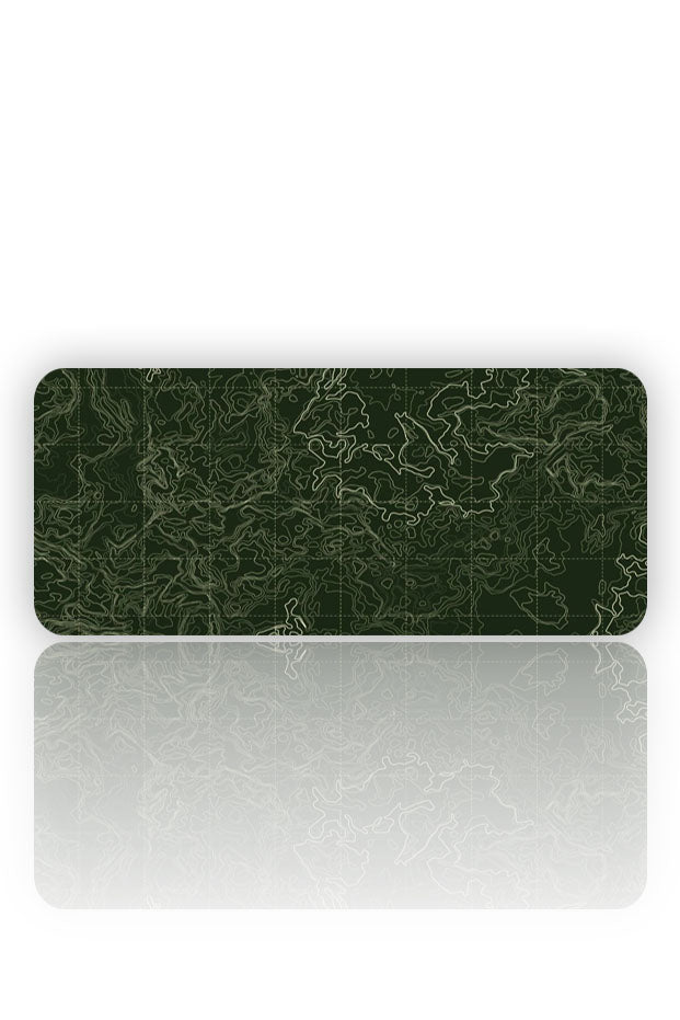 Taktik Derinlik: Orman Yeşili Topografik Mouse Pad