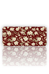 Kraliyet Bahçesi: Burgundy Floral Mouse Pad