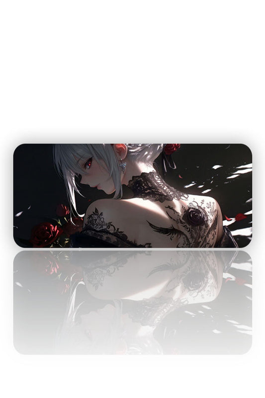 Kızıl Gülün Gölgesi: Dark Gothic Anime Mouse Pad