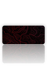 Kızıl Topografya: Neon Hatlar Mouse Pad