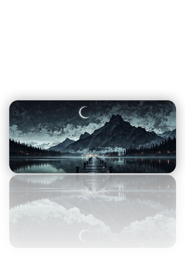 Hilal ve Dağ: Gecenin Sükûneti Mouse Pad