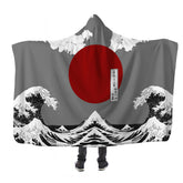 Japanese Wave Kapüşonlu Battaniye