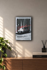 Nissan Skyline GT-R R34 Typographic Spec Metal Duvar Tablosu