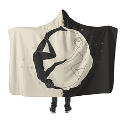 Yin Yang Lovers Kapüşonlu Battaniye