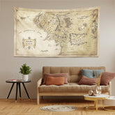 Middle Earth World Map Duvar Örtüsü