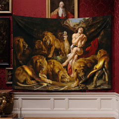 Daniel in the Lion's Den, 1615 Duvar Örtüsü