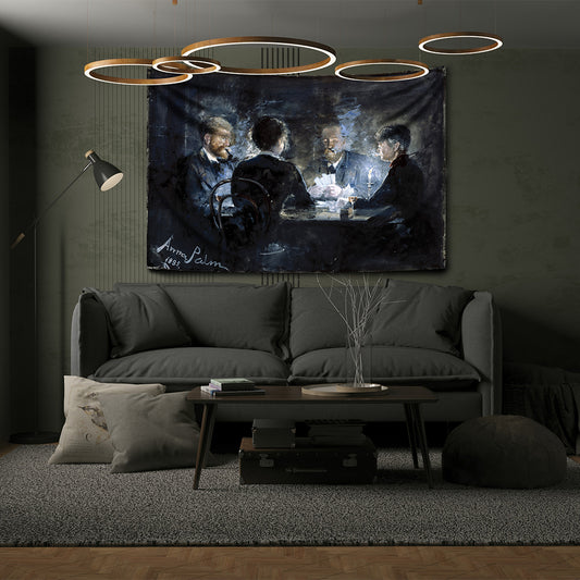 A Game of L'hombre in Brøndums Hotel Wall Covering - 130cm x 100cm