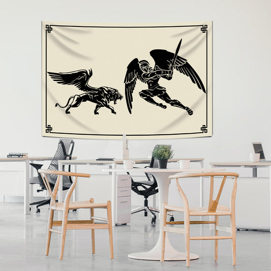 Ares & Lion Duvar Örtüsü