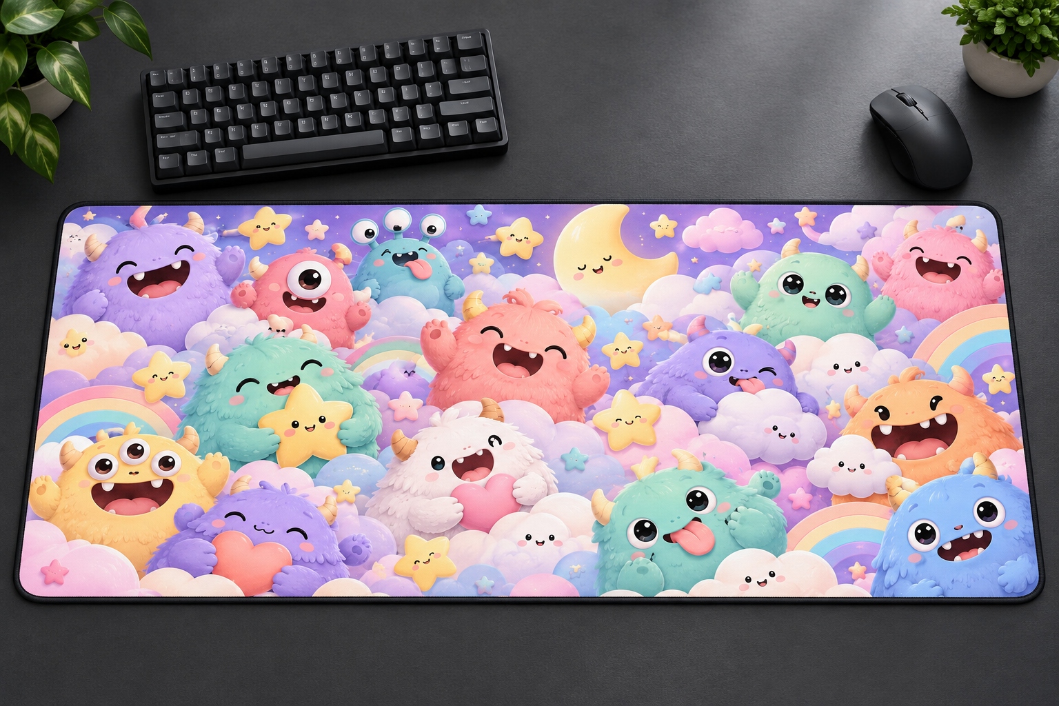Cute Monster Mouse Pad