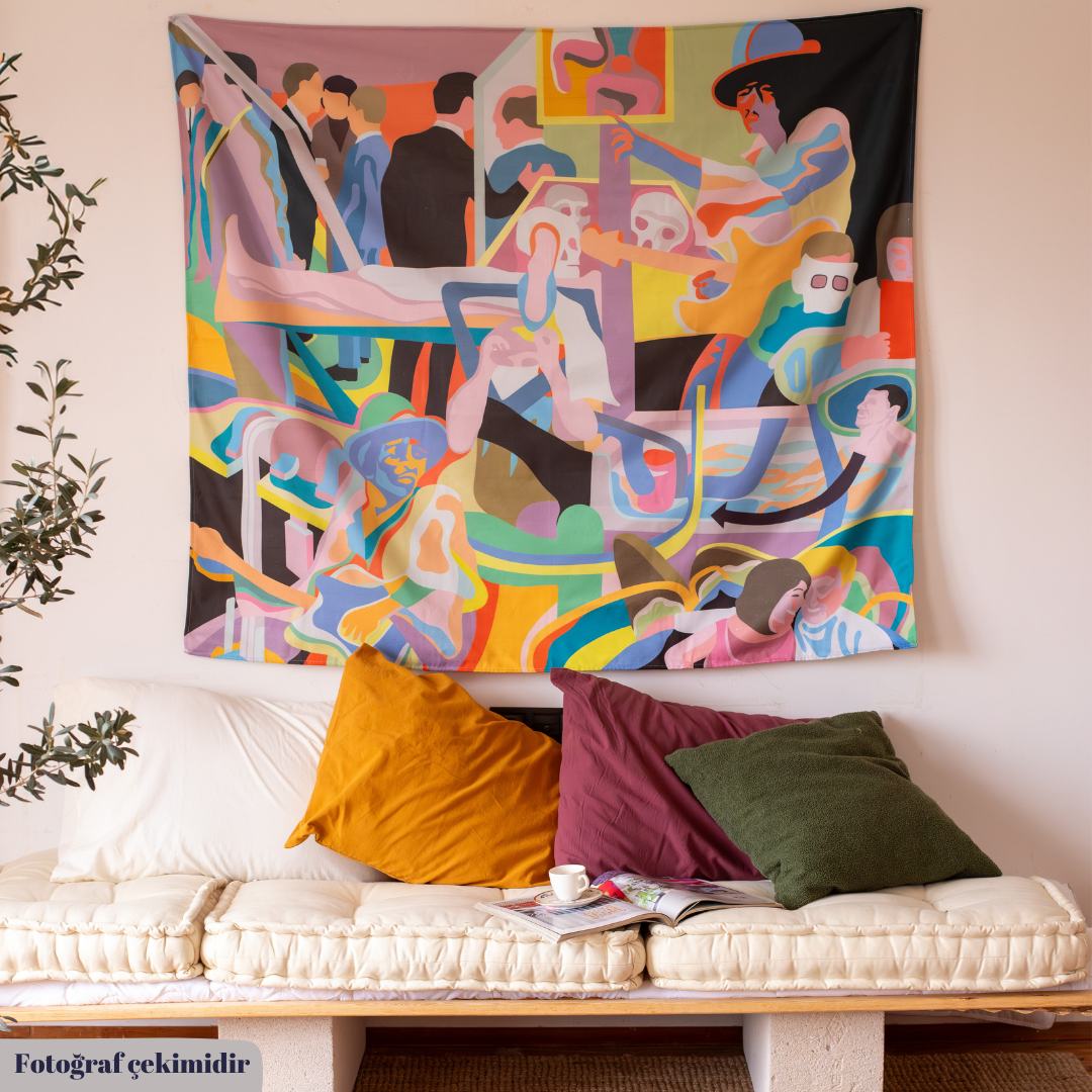 Flower Power Duvar Örtüsü