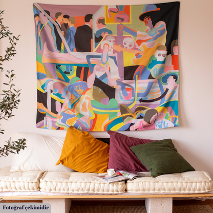 Flower Power Duvar Örtüsü