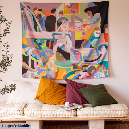 Flower Power Duvar Örtüsü