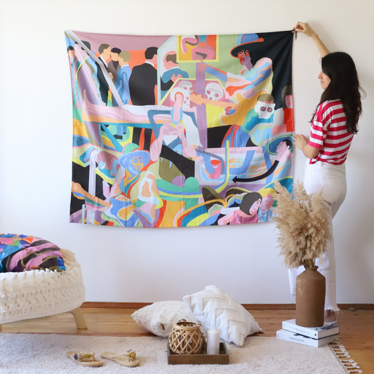 Flower Power Duvar Örtüsü