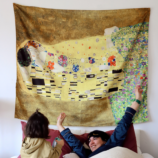 Gustav Klimt , The Kiss Duvar Örtüsü