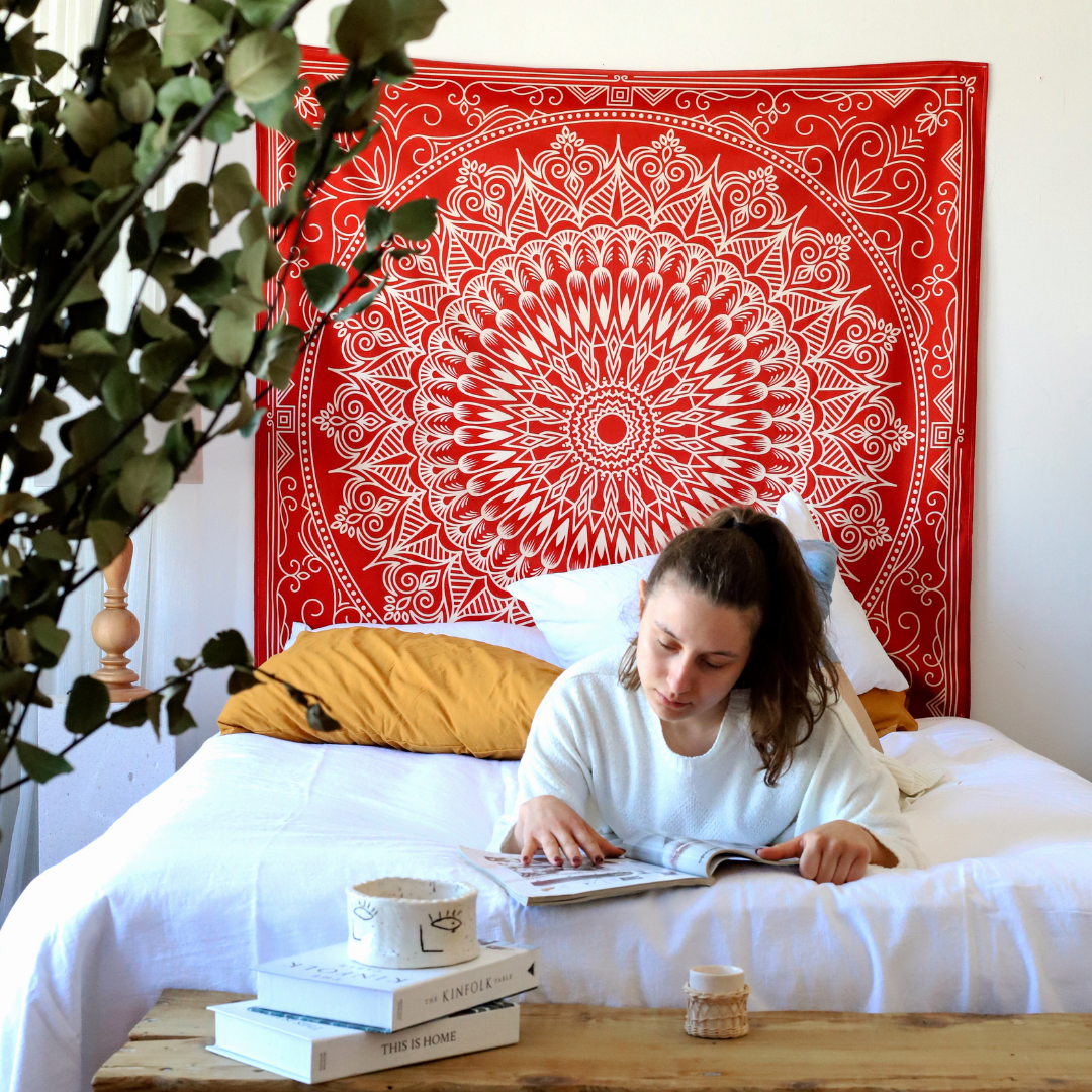 Bohemian Mandala Wall Covering - 150cm x 150cm, 70cm x 70cm