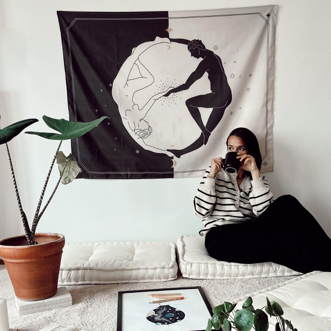 Yin Yang Lovers Duvar Örtüsü