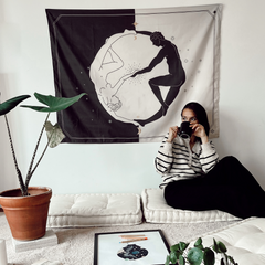 Yin Yang Lovers Duvar Örtüsü