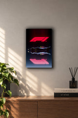 Formula 1 Neon Logo Red Bull Metal Duvar Tablosu