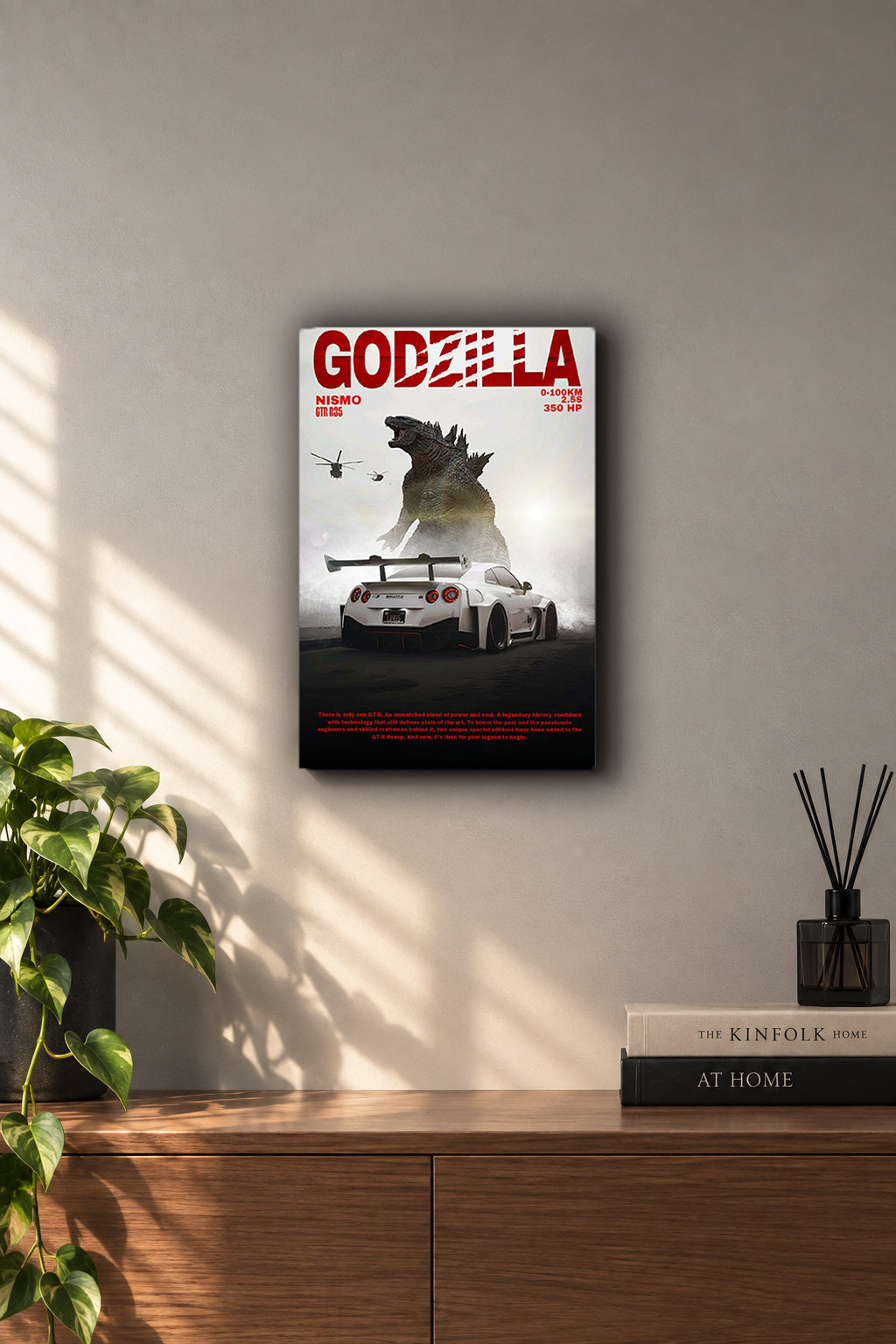 Nissan GT-R R35 Nismo Godzilla Metal Duvar Tablosu