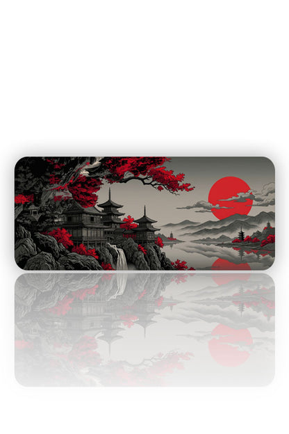 Doğan Güneşin Altında: Geleneksel Japon Tapınağı Mouse Pad