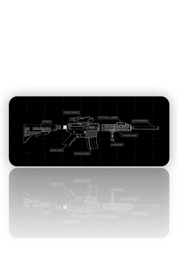 Teknik Şema: Taktiksel Blueprint Mouse Pad