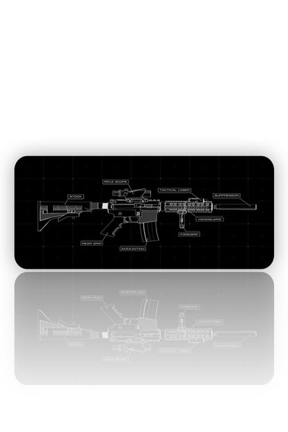 Teknik Şema: Taktiksel Blueprint Mouse Pad