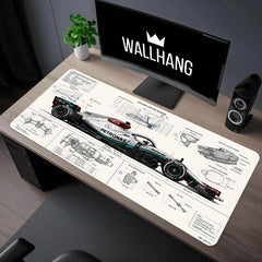 Mühendislik Harikası: F1 Teknik Blueprint Mouse Pad