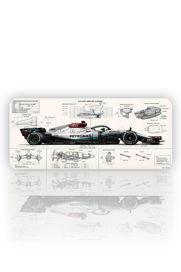 Mühendislik Harikası: F1 Teknik Blueprint Mouse Pad
