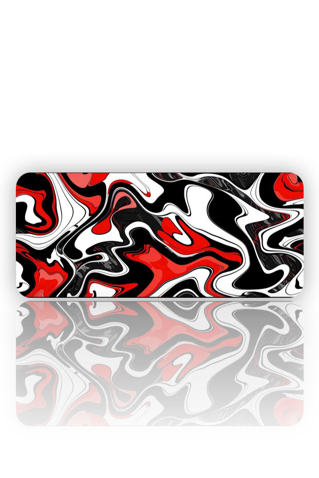Lav Akışı: Red & Black Liquid Art Mouse Pad