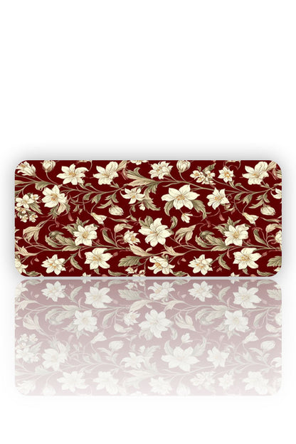 Kraliyet Bahçesi: Burgundy Floral Mouse Pad
