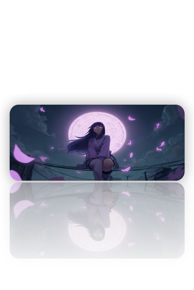 Mistik Ayışığı ve Anime Kız Temalı Mouse Pad