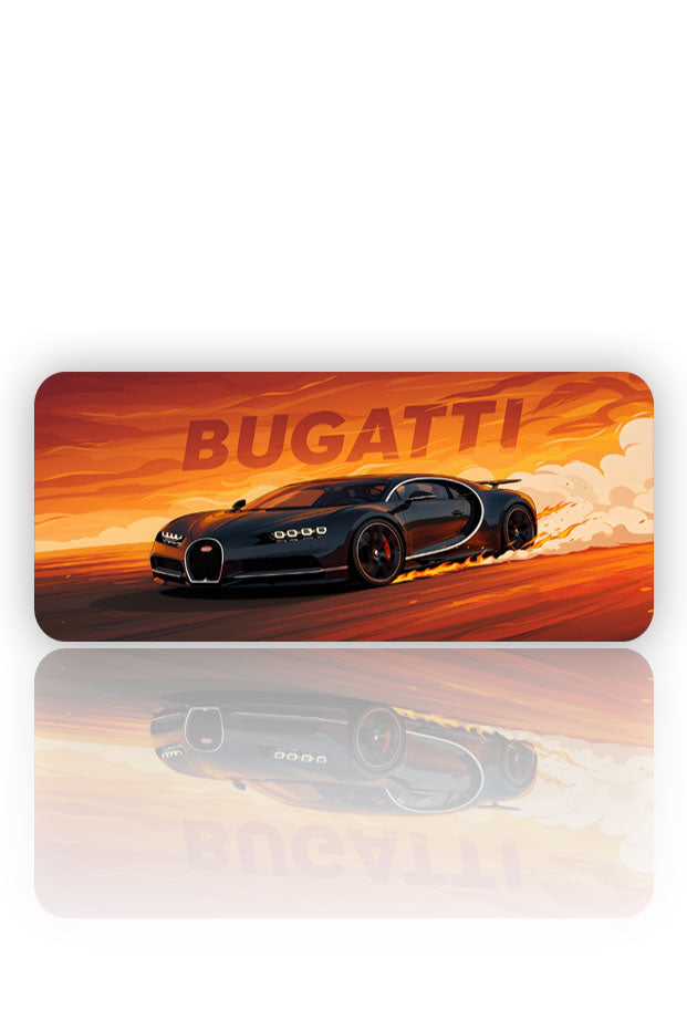 Bugatti Chiron: Gün Batımı Ateşi Mouse Pad