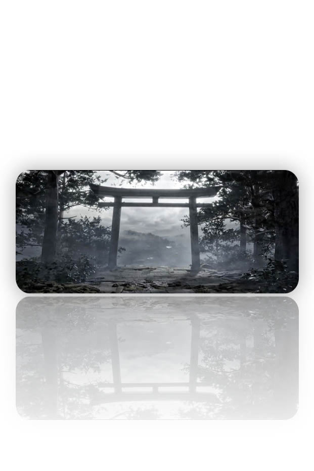 Sisli Torii – Karanlık Japon Ormanı Mouse Pad