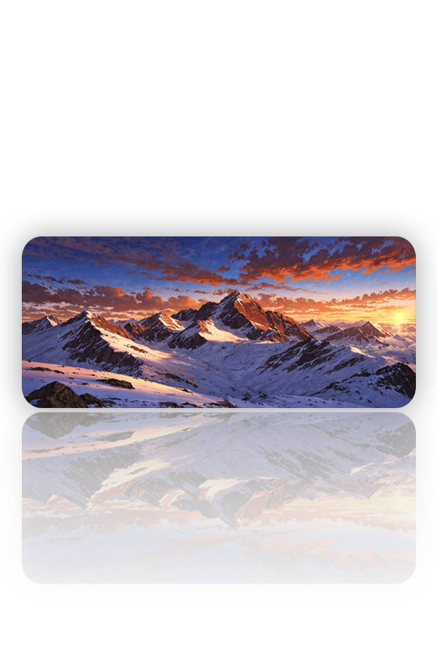 Zirvenin Işığı – Karlı Dağ Mouse Pad