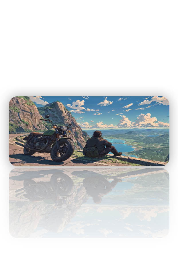 Dağ Yolu – Anime Motosiklet Durağı Mouse Pad