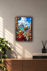 One Piece Luffy & Thousand Sunny Harbor Metal Duvar Tablosu