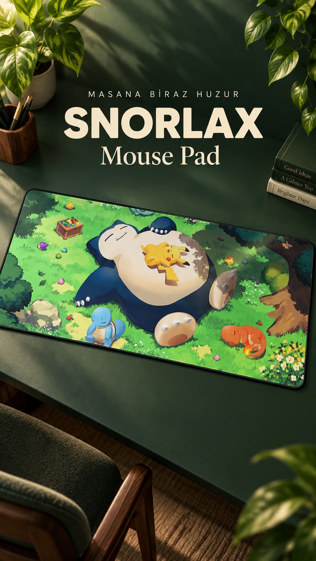 Pikachu & Snorlax Pokemon Mouse Pad