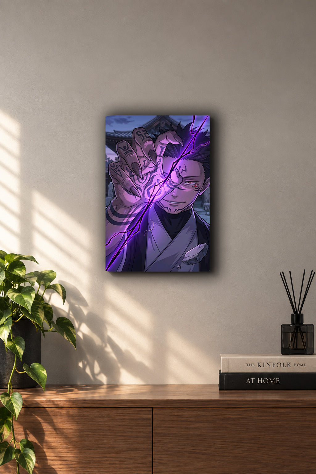 Jujutsu Kaisen Ryomen Sukuna Awakening Cursed Energy Metal Duvar Tablosu