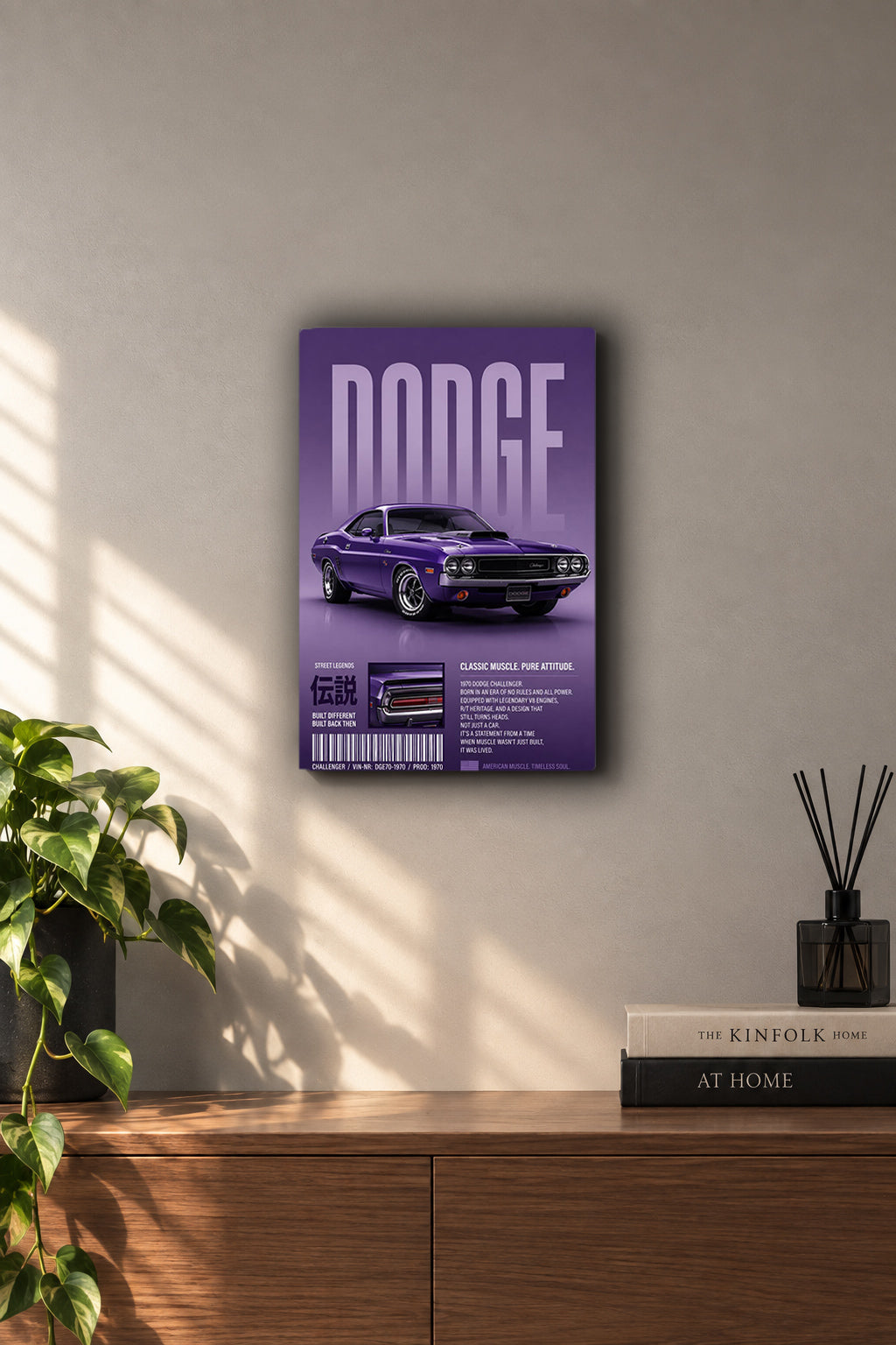 Dodge Challenger 1970 Metal Duvar Tablosu