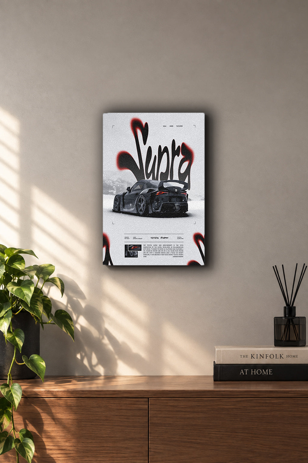 Toyota Supra MK5 A90 Streetwear Airbrush Poster Metal Duvar Tablosu