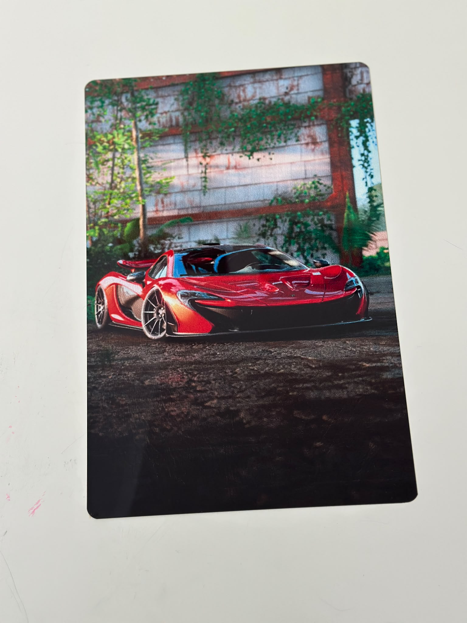 Forza Horizon McLaren P1 Abandoned Garage Metal Duvar Tablosu