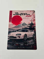 Toyota Supra MK4 A80 Mount Fuji Japanese Retro Metal Duvar Tablosu