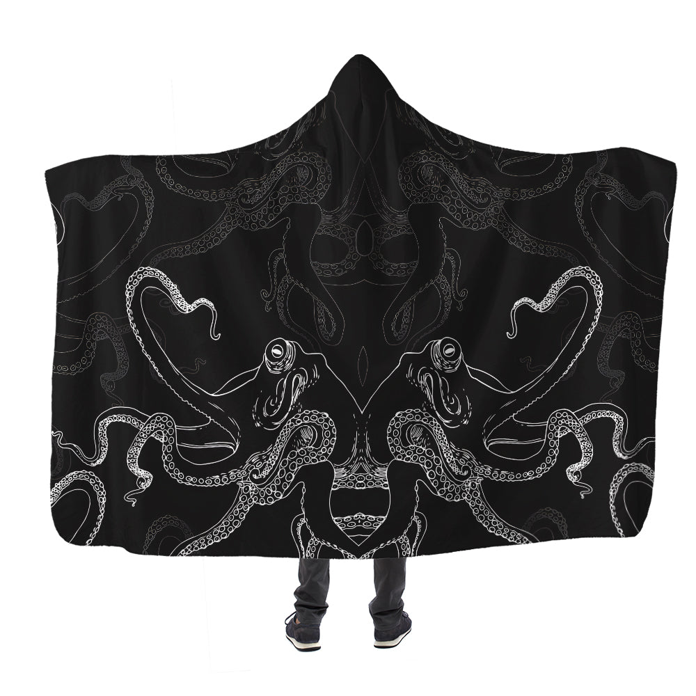 Octopus Kapüşonlu Battaniye
