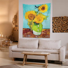 Van Gogh - Ayçiçekleri Duvar Örtüsü