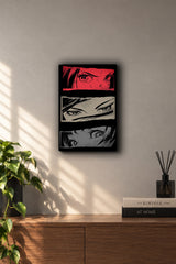 Anime Eyes Comic Panels Dark Aesthetic Metal Duvar Tablosu