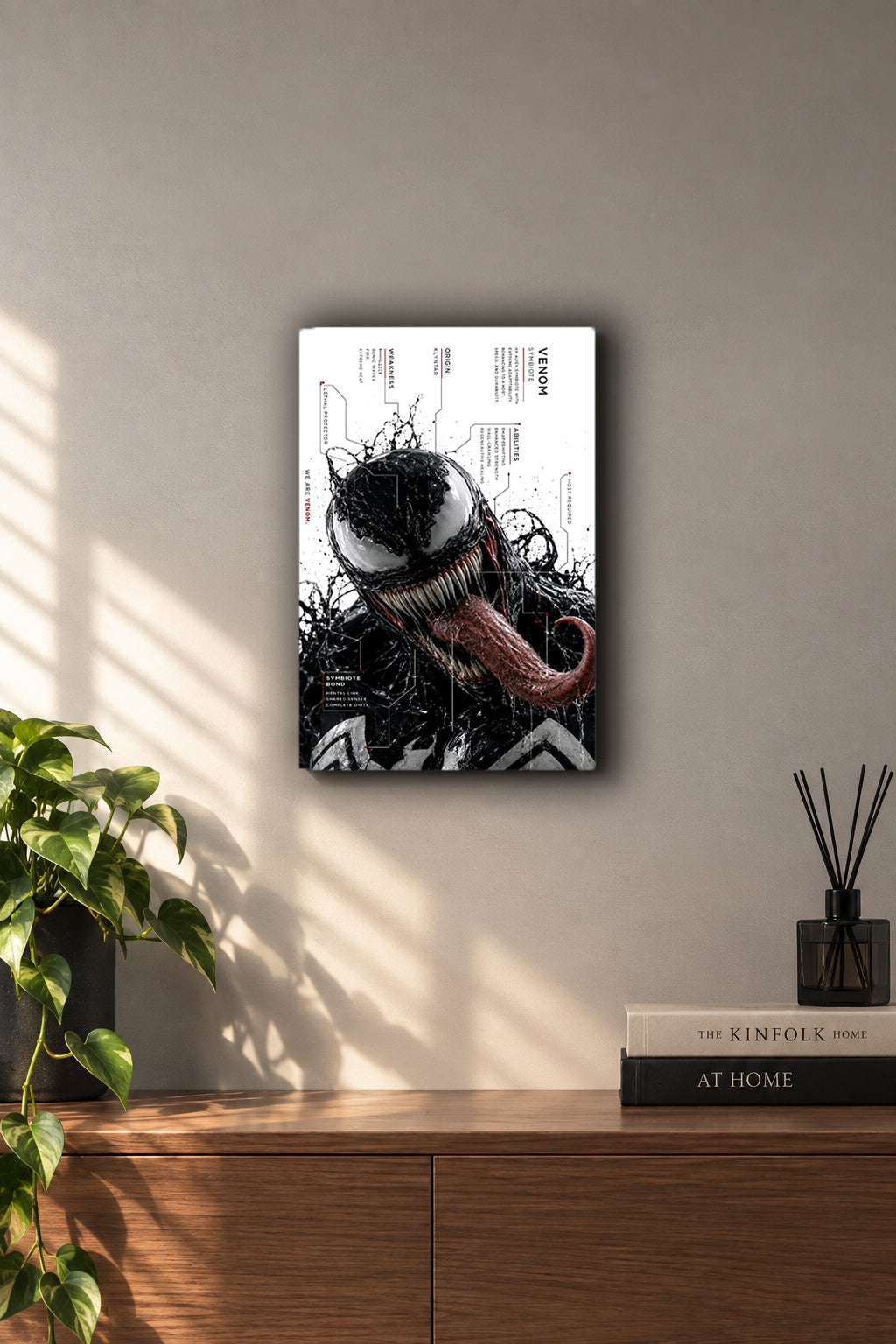 Venom Symbiote Tech Blueprint Metal Duvar Tablosu